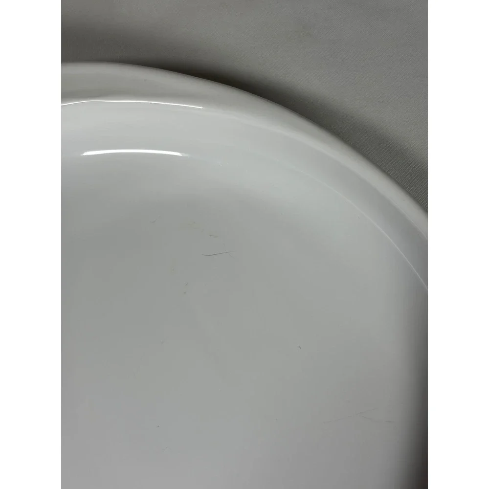 Vintage CorningWare Microwave Browning Dish 4784 White Pyroceram Base Only USA